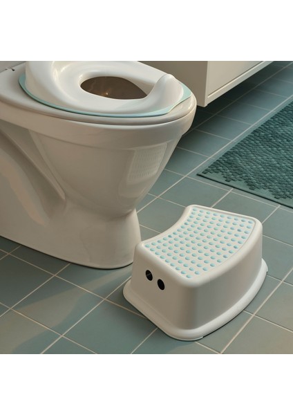 Çocuk Basamağı, Beyaz-Turkuaz, 37X13 cm fırsatları