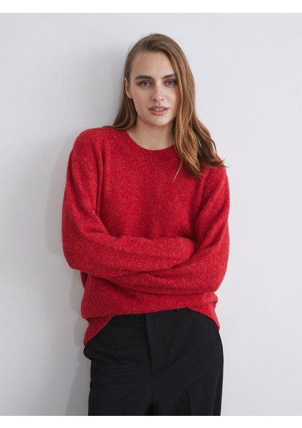 Yeni Sezon Bisiklet Yaka Kadın Triko Kazak