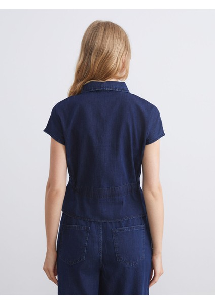 Yeni Sezon Beli Bağlamalı Kadın Jean Gömlek fırsatları