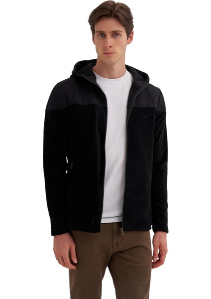 Erkek Kapüşonlu Polar Kumaş Basic Regular Fit Sweat HIRKA-56390 fırsatları