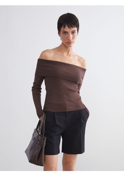 Yeni Sezon Kayık Yaka Kadın Triko Kazak