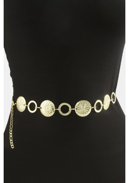 Çiçek Metal Zincir Kemer