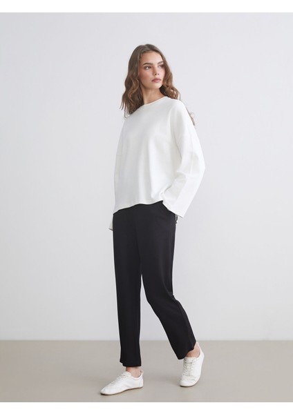 Yeni Sezon Bisiklet Yaka Kadın Sweatshirt Tunik fiyatları