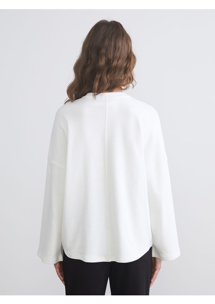Yeni Sezon Bisiklet Yaka Kadın Sweatshirt Tunik fırsatları