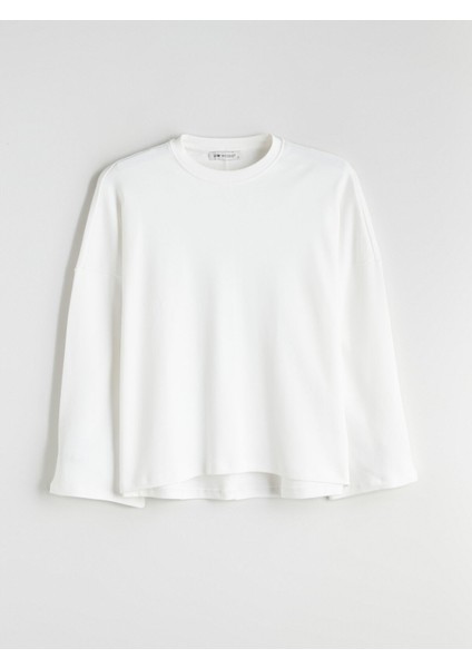 Yeni Sezon Bisiklet Yaka Kadın Sweatshirt Tunik indirimleri