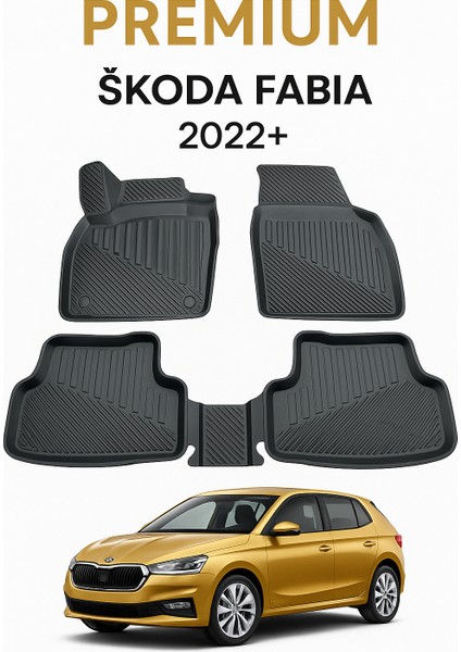 Skoda Fabia 2022+ Uyumlu 3D Oto Paspas Premium