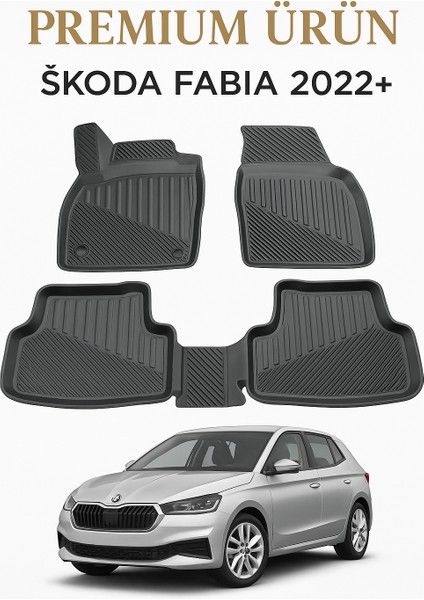 Skoda Fabia 2022+ Uyumlu 3D Oto Paspas Premium modelleri