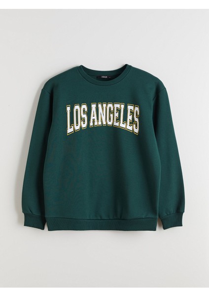 Yeni Sezon Los Angeles Baskılı Oversize Kadın Kalın Sweatshirt indirimleri