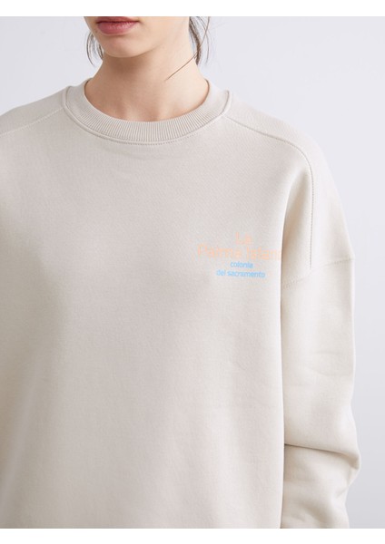 Yeni Sezon Baskılı Oversize Kadın Kalın Sweatshirt modelleri
