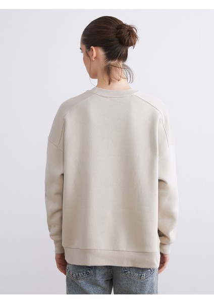 Yeni Sezon Baskılı Oversize Kadın Kalın Sweatshirt fırsatları