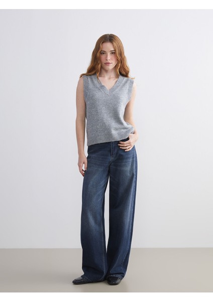 Yeni Sezon V Yaka Kadın Triko Süveter fiyatları