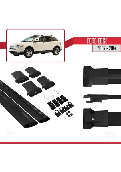 Ford Edge 2007-2014 Arası ile Uyumlu Fly Model Ara Atkı Tavan Barı Siyah 2 Adet indirimleri