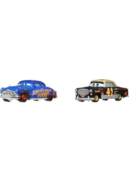 Disney Cars Ikili Karakter Araçlar Dirt Track Fabulous Hudson Hornet & Clovis Rider DXV99 JDH44 fiyatları