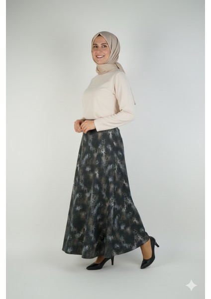 Kadın Anne Çan Etek Soft Dokulu Iç Göstermez Zahmetsiz Desenli Dökümlü Tam Kalıp fiyatları