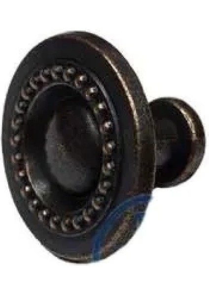 Dekoratif Zamak Düğme - 23X23MM, Eskitme, 100 Adet