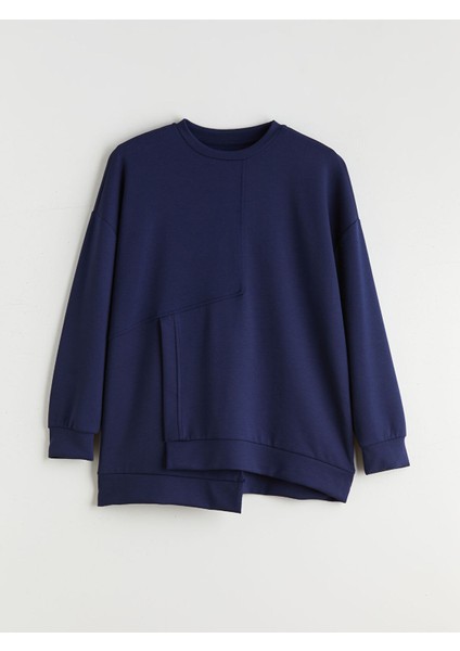 Yeni Sezon Bisiklet Yaka Kadın Sweatshirt indirimleri