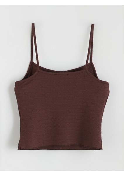 Yeni Sezon Kare Yaka Dokulu Askılı Kadın Atlet fiyatları