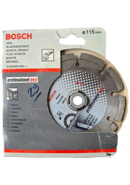 Bpe Elmas Kesme Diski 115 x 22,23 x 2 x 7 mm (2608600740)