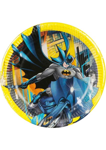 Batman Temalı Çocuk Tabak - 8’li Plastik Doğum Günü Parti Tabak Seti