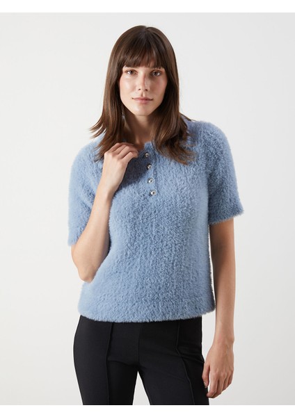 Yeni Sezon Polo Yaka Kadın Triko Kazak