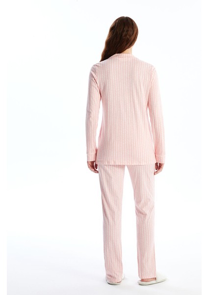 Yeni Sezon Gömlek Yaka Desenli Kadın Pijama Takımı fırsatları