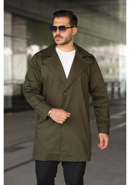 Erkek Gabardin Yıkamalı Trençkot
