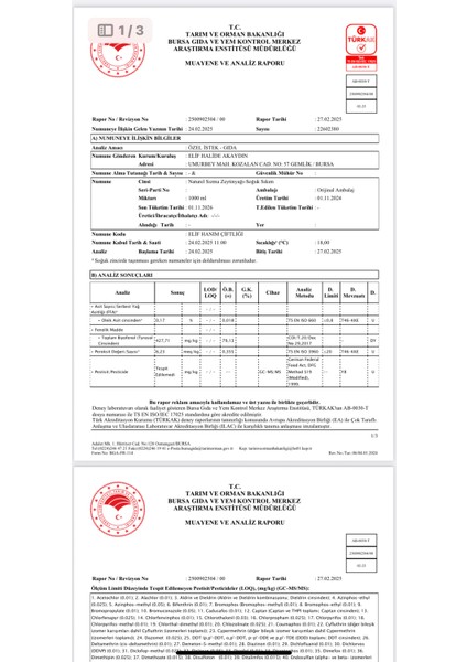 %0. 1- Asit Oranı Yüksek Polifenol (427++) Organik Naturel Sızma Zeytinyağı 500 ml modelleri