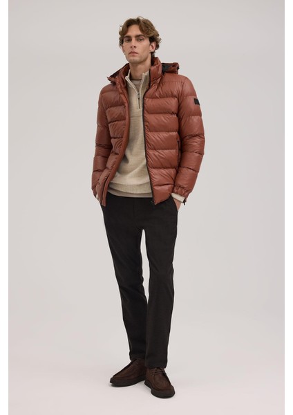 Taba Regular Fit Kapüşonlu Şişme Kışlık Mont fiyatları