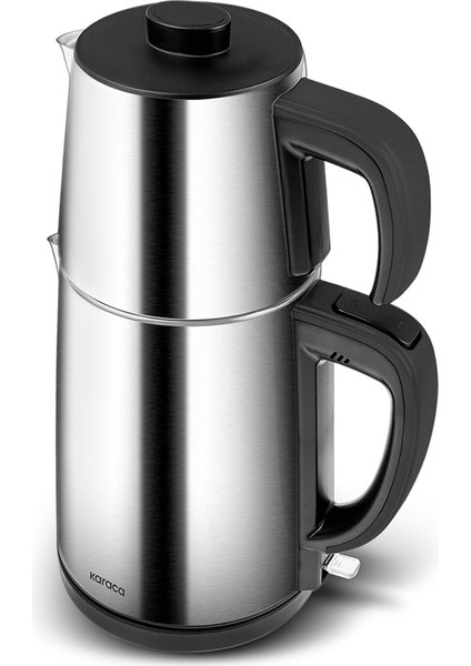 Iki Işlevli Inox Çay ve Su Isıtıcı, Şık Chrome Tasarım, Pratik Kullanım fiyatları