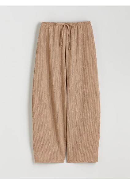 Yeni Sezon Beli Lastikli Dokulu Kadın Pantolon indirimleri