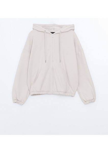 Yeni Sezon Kapüşonlu Oversize Kadın Kalın Fermuarlı Sweatshirt indirimleri