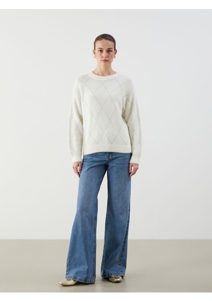 Yeni Sezon Bisiklet Yaka Desenli Kadın Triko Kazak fiyatları