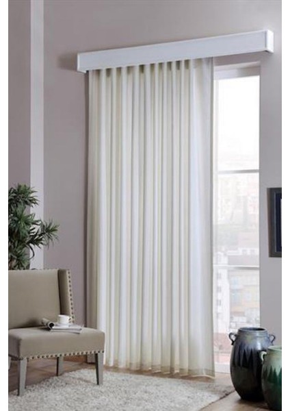 Saten Güneşlik Perde - Krem
