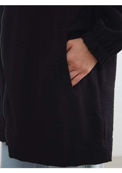 Yeni Sezon Kapüşonlu Oversize Kadın Fermuarlı Sweatshirt modelleri
