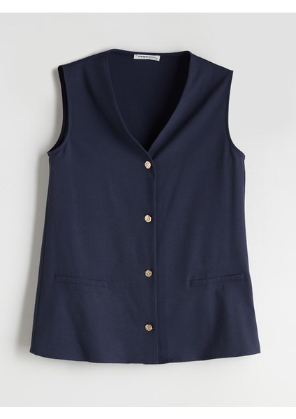 Yeni Sezon V Yaka Kadın Yelek