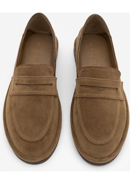 Kadın Loafer Düz Taban Makosen Günlük Ayakkabı Riston Taba Süet indirimleri