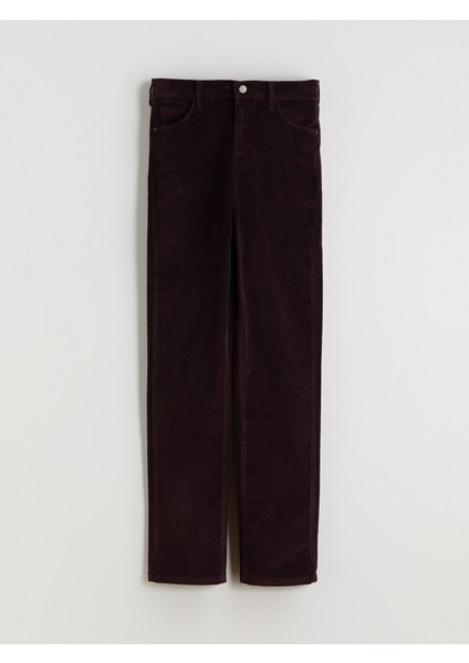 Yeni Sezon Dar Fit Kadife Kadın Pantolon