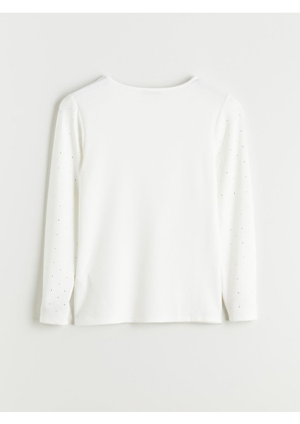 Yeni Sezon Bisiklet Yaka Taşlı Kadın Tişört fiyatları