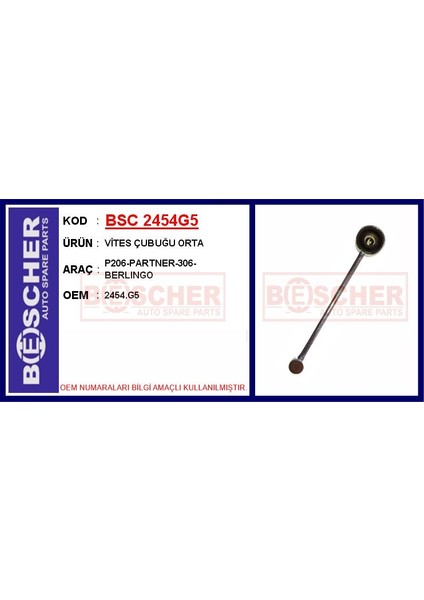 Vites Çubuğu Orta P206-PARTNER-306-BERLINGO