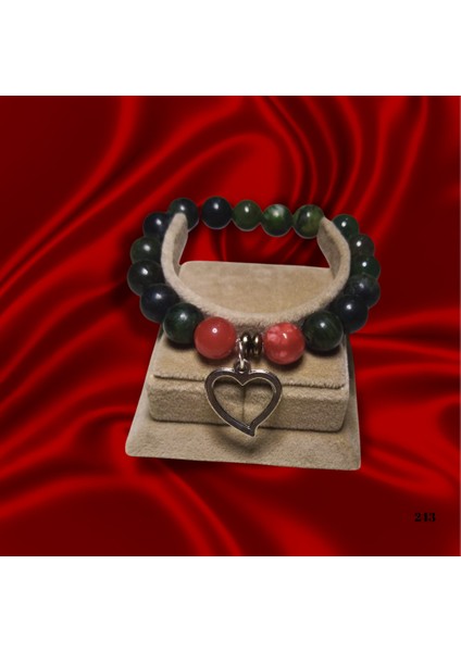 Reina Del Corazen El Yapımı, Otantik Tasarım ve Enerji Dengeleyici Takı Kraliyet Yeşim ve Koruyucu Akik Taşı Antik Kolye Bileklik fiyatları