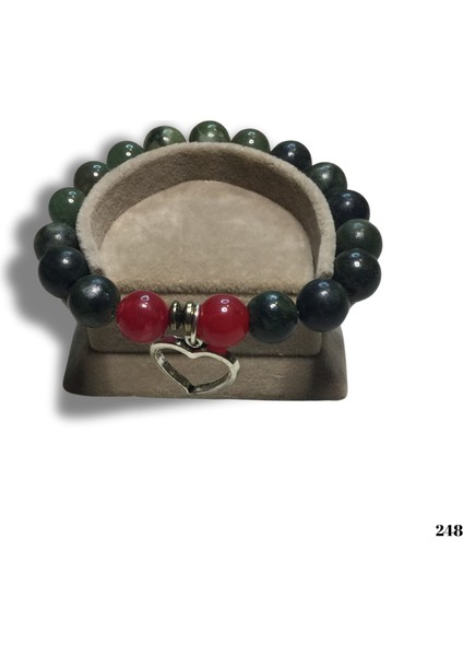 Reina Del Corazen El Yapımı, Otantik Tasarım ve Enerji Dengeleyici Takı Kraliyet Yeşim ve Koruyucu Akik Taşı Antik Kolye Bileklik fırsatları