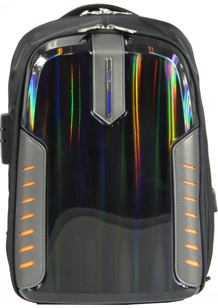 S24138 Polyester Laptop/sırt Çantası Siyah - Turuncu fiyatları