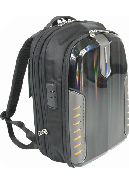 S24138 Polyester Laptop/sırt Çantası Siyah - Turuncu modelleri