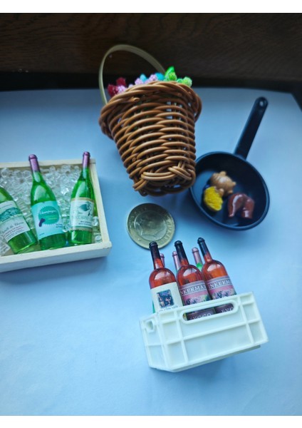 Buzdolabı Magneti 4 Lü Set Sepet-Kasa-Fici ve Tava El Emeği modelleri