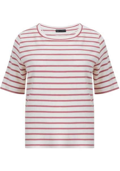 Kadın 3'lü Paket Bisiklet Yaka Kısa Kollu T-Shirt modelleri