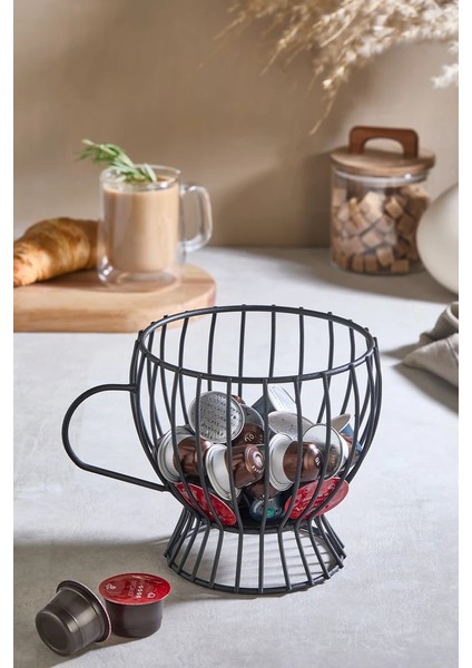 Çok Amaçlı Tel Mutfak, Banyo Organizeri – Kapsül Kahve & Meyve & Atıştırmalık Sepeti