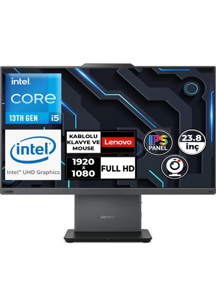 Thinkcentre Neo 50A G5 I5-13420H 16GB 256GB SSD 23.8" Fhd Freedos All In One Pc 12SC000MTR