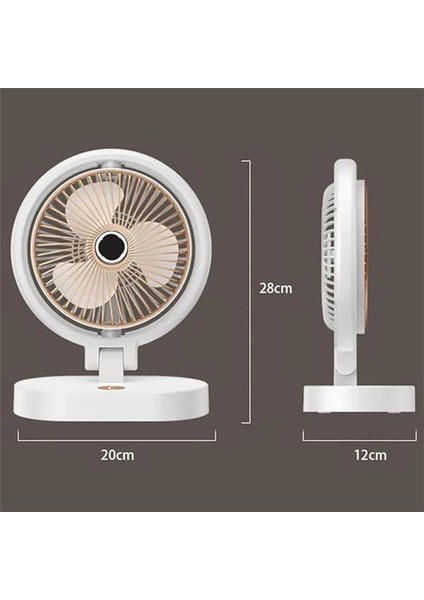 Masaüstü Vantilatör, 3 Renk Işıklı, 4 Hız Kademesi, Ayarlanabilir 90° Dönüş, Sessiz Fan modelleri