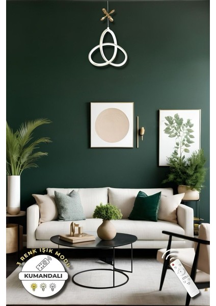 Melis White Gold Kumandalı 3 Renk Modern Sarkıt LED Avize modelleri