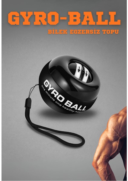 Gyro Ball El Bilek Egzersiz Topu Kol Kuvvet Güç Topu Powerball Kas Geliştirici
